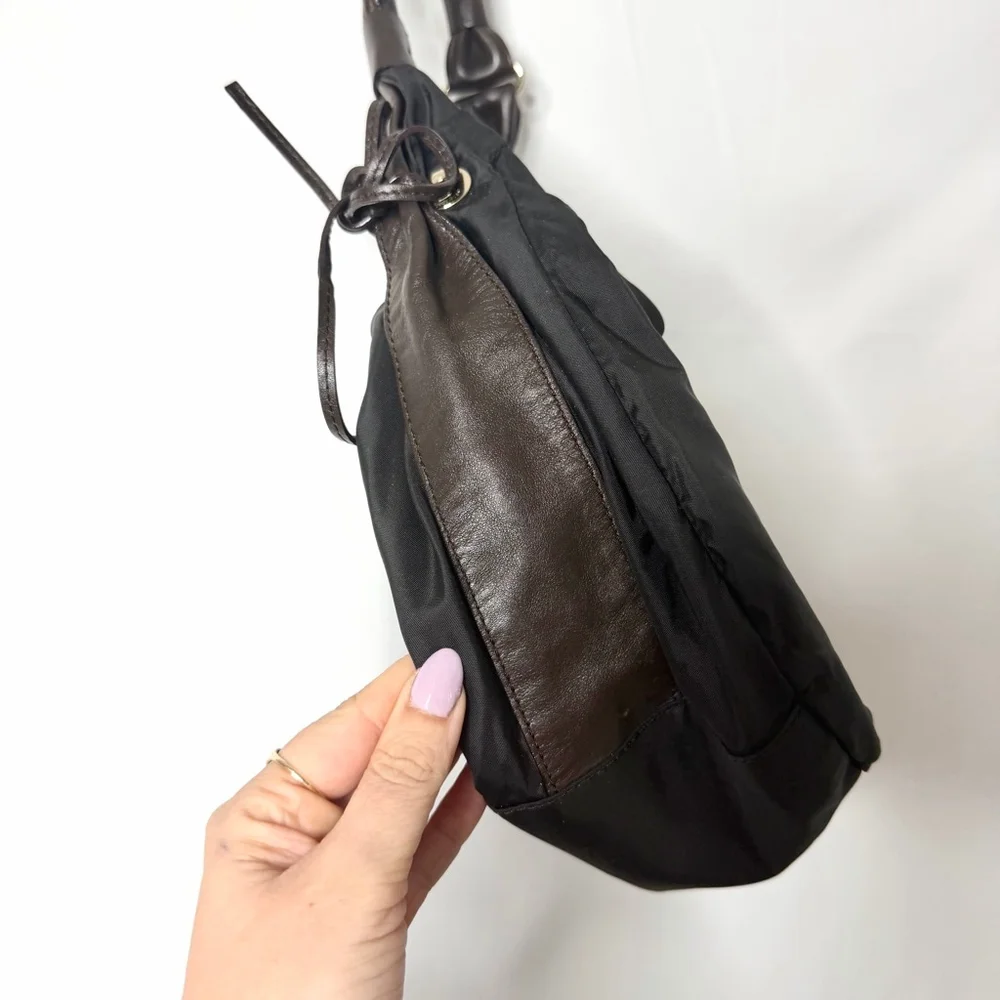 Kate Spade Y2K Black Nylon Shoulder Crescent Bag One Size
